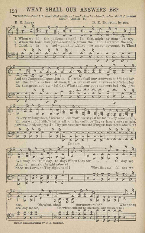 Home Gospel Songs: A Collectioni of Gospel Songs for Church, Sunday School, Evangelistic Meetings and All Relgious Gatherings page 120