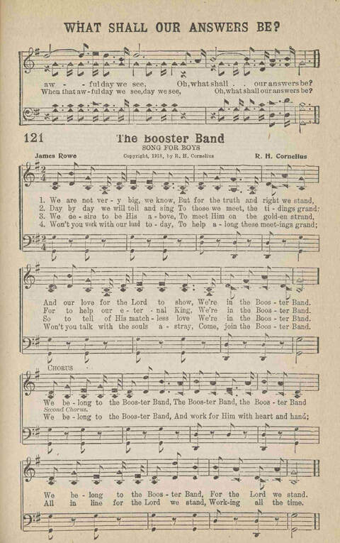 Home Gospel Songs: A Collectioni of Gospel Songs for Church, Sunday School, Evangelistic Meetings and All Relgious Gatherings page 121