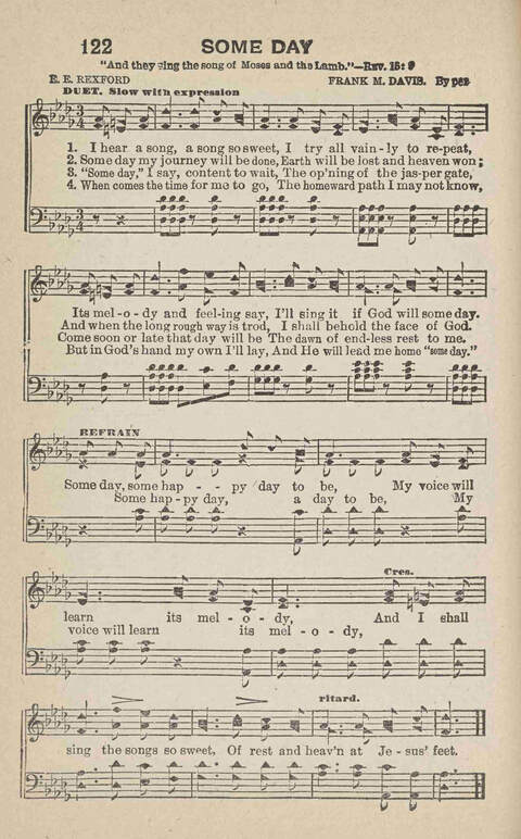 Home Gospel Songs: A Collectioni of Gospel Songs for Church, Sunday School, Evangelistic Meetings and All Relgious Gatherings page 122