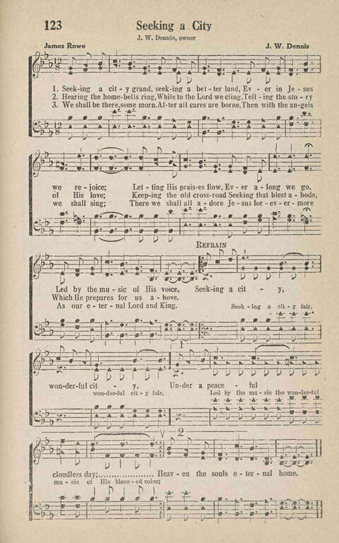Home Gospel Songs: A Collectioni of Gospel Songs for Church, Sunday School, Evangelistic Meetings and All Relgious Gatherings page 123