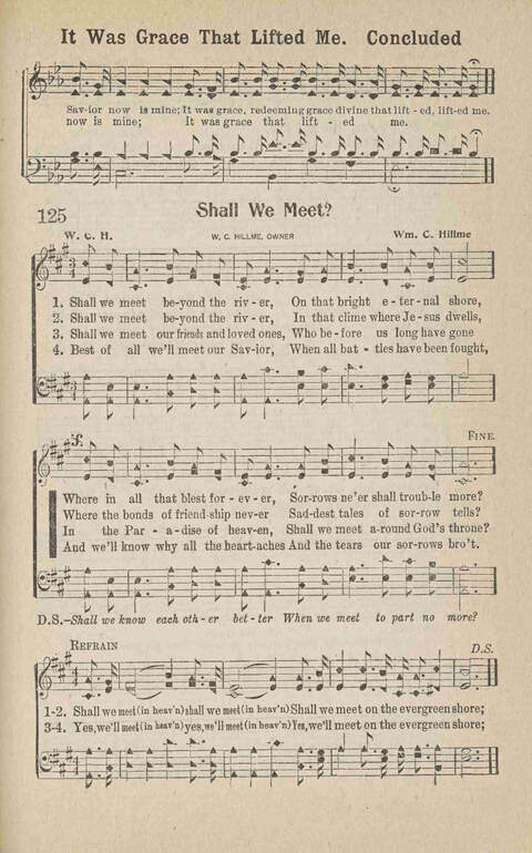Home Gospel Songs: A Collectioni of Gospel Songs for Church, Sunday School, Evangelistic Meetings and All Relgious Gatherings page 125