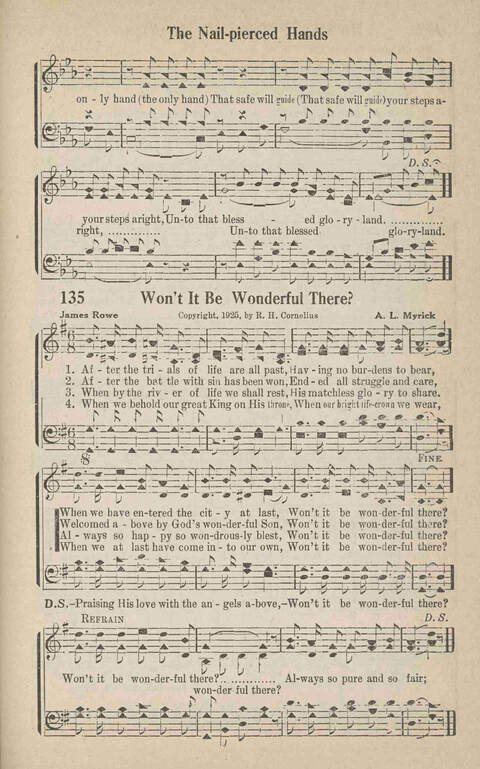 Home Gospel Songs: A Collectioni of Gospel Songs for Church, Sunday School, Evangelistic Meetings and All Relgious Gatherings page 135