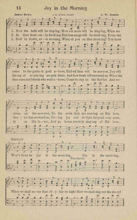 Home Gospel Songs: A Collectioni of Gospel Songs for Church, Sunday School, Evangelistic Meetings and All Relgious Gatherings page 14