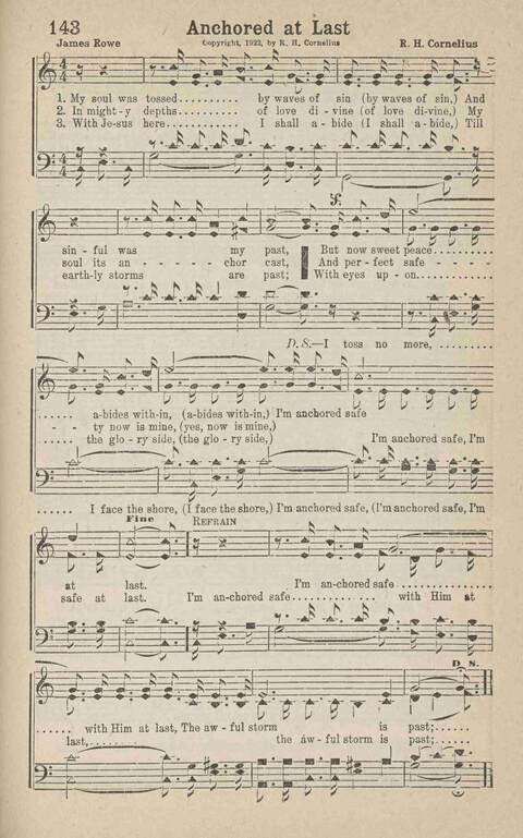Home Gospel Songs: A Collectioni of Gospel Songs for Church, Sunday School, Evangelistic Meetings and All Relgious Gatherings page 143