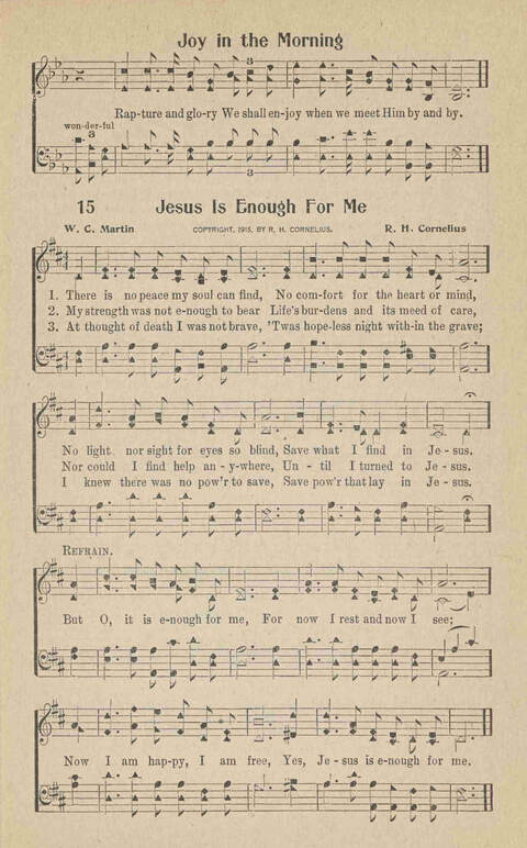 Home Gospel Songs: A Collectioni of Gospel Songs for Church, Sunday School, Evangelistic Meetings and All Relgious Gatherings page 15
