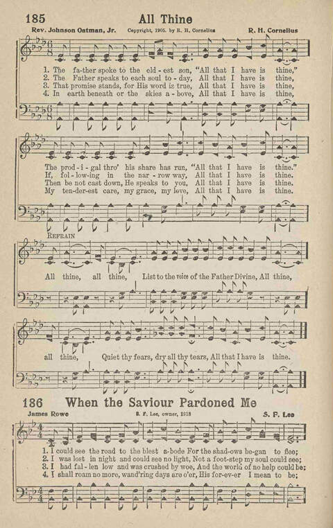 Home Gospel Songs: A Collectioni of Gospel Songs for Church, Sunday School, Evangelistic Meetings and All Relgious Gatherings page 176
