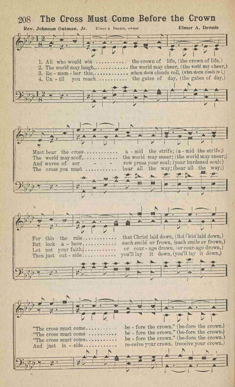 Home Gospel Songs: A Collectioni of Gospel Songs for Church, Sunday School, Evangelistic Meetings and All Relgious Gatherings page 196
