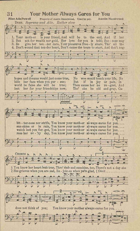 Home Gospel Songs: A Collectioni of Gospel Songs for Church, Sunday School, Evangelistic Meetings and All Relgious Gatherings page 31