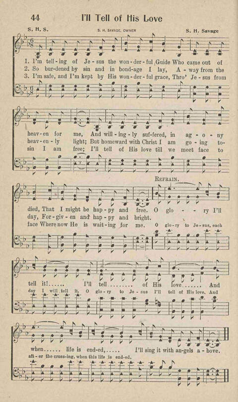 Home Gospel Songs: A Collectioni of Gospel Songs for Church, Sunday School, Evangelistic Meetings and All Relgious Gatherings page 44