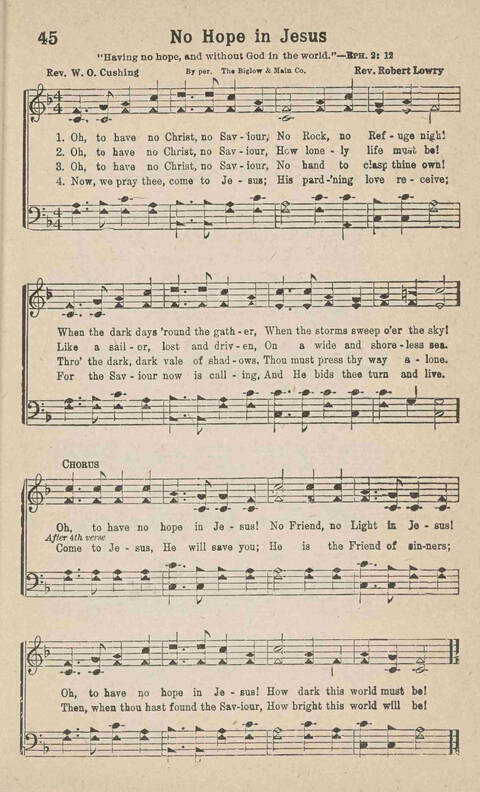 Home Gospel Songs: A Collectioni of Gospel Songs for Church, Sunday School, Evangelistic Meetings and All Relgious Gatherings page 45