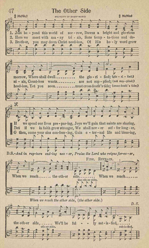 Home Gospel Songs: A Collectioni of Gospel Songs for Church, Sunday School, Evangelistic Meetings and All Relgious Gatherings page 47