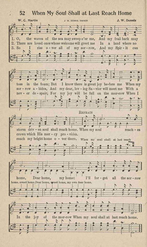 Home Gospel Songs: A Collectioni of Gospel Songs for Church, Sunday School, Evangelistic Meetings and All Relgious Gatherings page 52