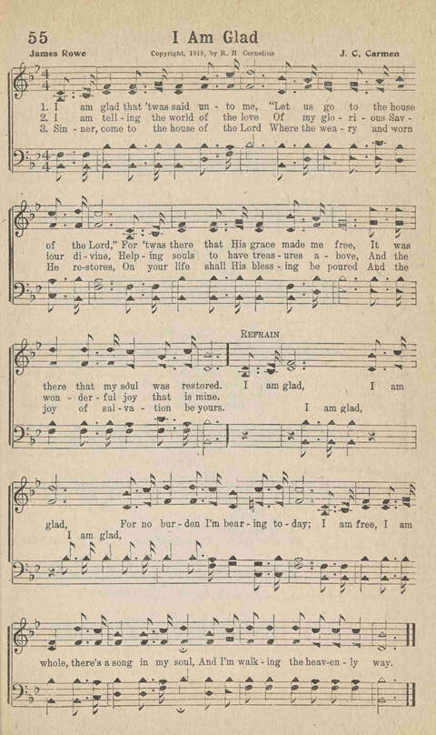 Home Gospel Songs: A Collectioni of Gospel Songs for Church, Sunday School, Evangelistic Meetings and All Relgious Gatherings page 55