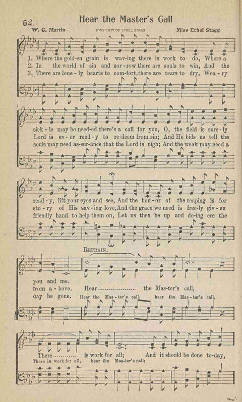 Home Gospel Songs: A Collectioni of Gospel Songs for Church, Sunday School, Evangelistic Meetings and All Relgious Gatherings page 62