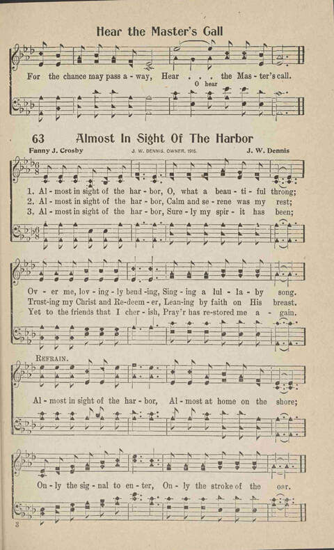 Home Gospel Songs: A Collectioni of Gospel Songs for Church, Sunday School, Evangelistic Meetings and All Relgious Gatherings page 63
