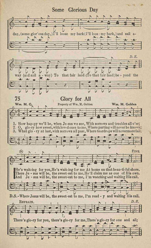 Home Gospel Songs: A Collectioni of Gospel Songs for Church, Sunday School, Evangelistic Meetings and All Relgious Gatherings page 75