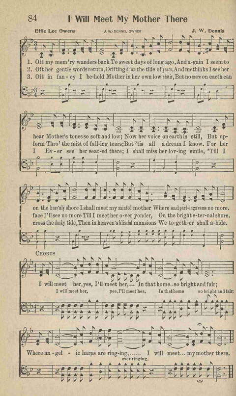 Home Gospel Songs: A Collectioni of Gospel Songs for Church, Sunday School, Evangelistic Meetings and All Relgious Gatherings page 84