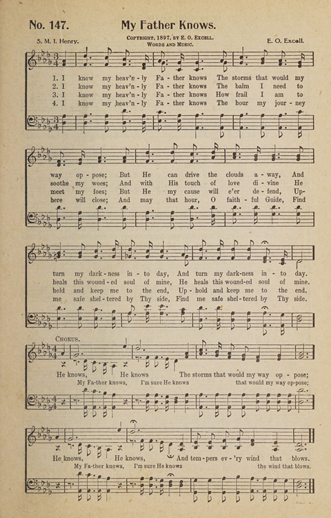 Hosanna in the Highest: a choice selection of beautiful gospel songs for the Sunday school, church, the home, and evangelistic services page 147