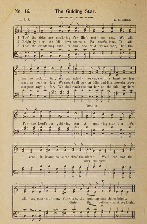 Hosanna in the Highest: a choice selection of beautiful gospel songs for the Sunday school, church, the home, and evangelistic services page 16