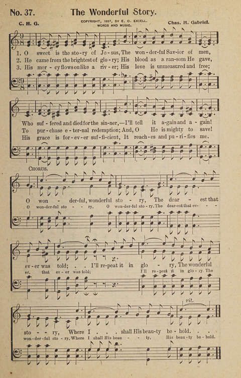 Hosanna in the Highest: a choice selection of beautiful gospel songs for the Sunday school, church, the home, and evangelistic services page 37