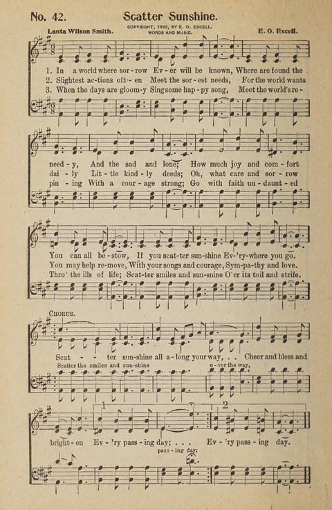 Hosanna in the Highest: a choice selection of beautiful gospel songs for the Sunday school, church, the home, and evangelistic services page 42