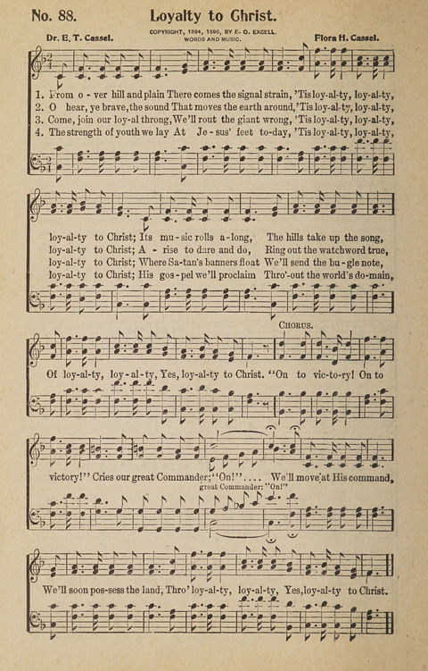Hosanna in the Highest: a choice selection of beautiful gospel songs for the Sunday school, church, the home, and evangelistic services page 88