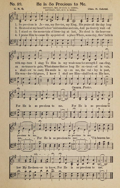 Hosanna in the Highest: a choice selection of beautiful gospel songs for the Sunday school, church, the home, and evangelistic services page 89