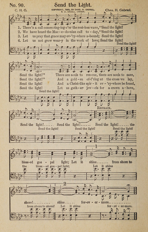 Hosanna in the Highest: a choice selection of beautiful gospel songs for the Sunday school, church, the home, and evangelistic services page 90