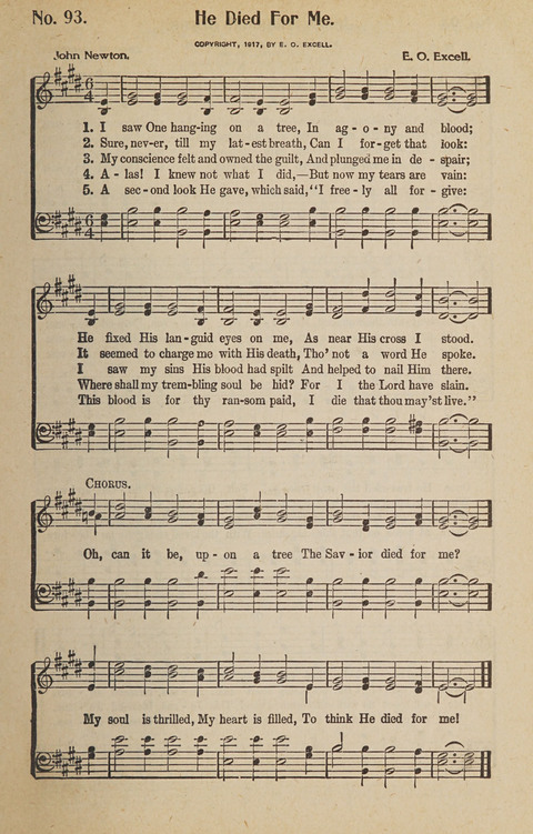 Hosanna in the Highest: a choice selection of beautiful gospel songs for the Sunday school, church, the home, and evangelistic services page 93