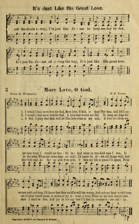 Hosannas to the King: A collection of Gospel Hymns suited to Church, Sunday School and Evangelistic Services page 3