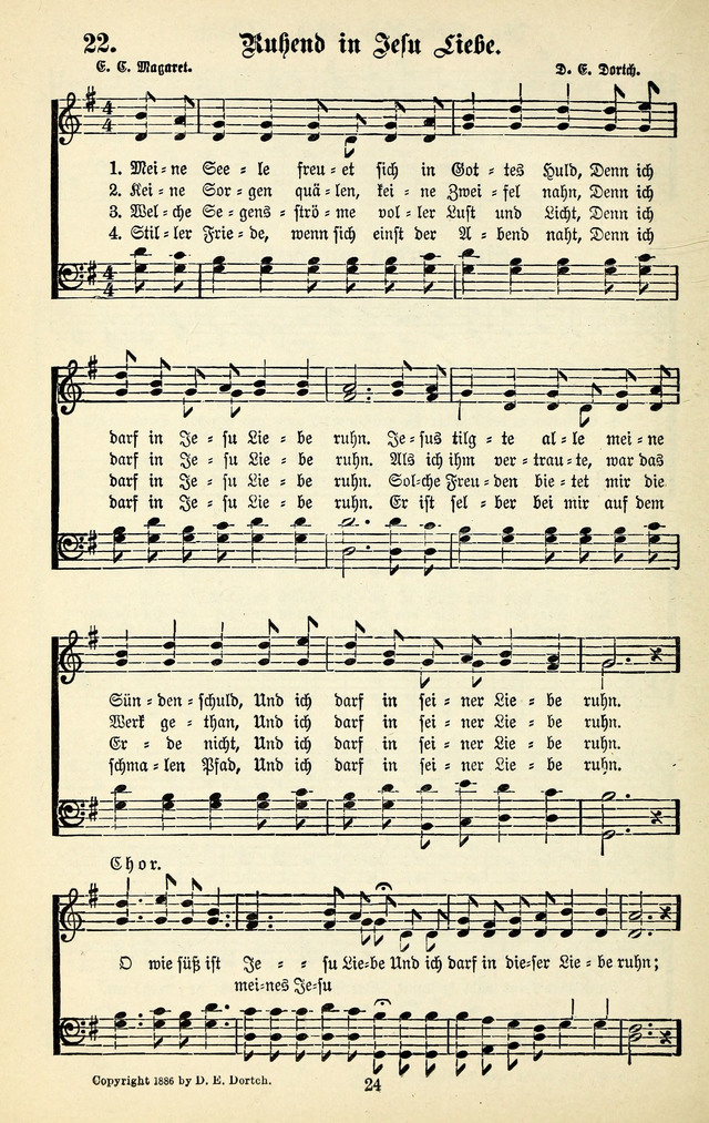 Heils-Lieder, eine Sammlung Geistlicher Lieder für Sonntagsschulen, Jugendvereine page 22