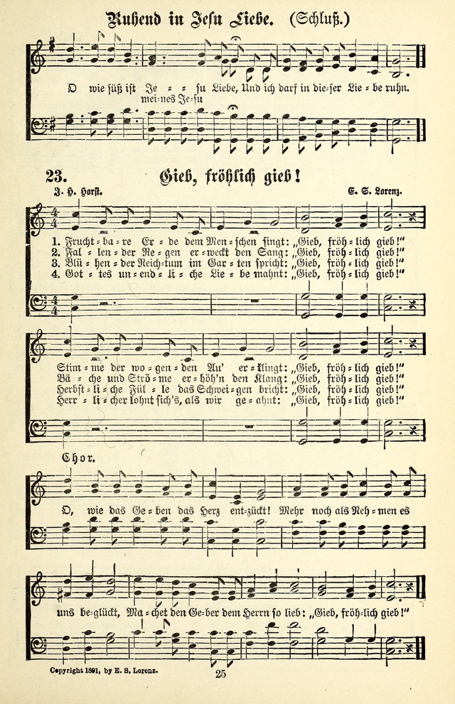 Heils-Lieder, eine Sammlung Geistlicher Lieder für Sonntagsschulen, Jugendvereine page 23