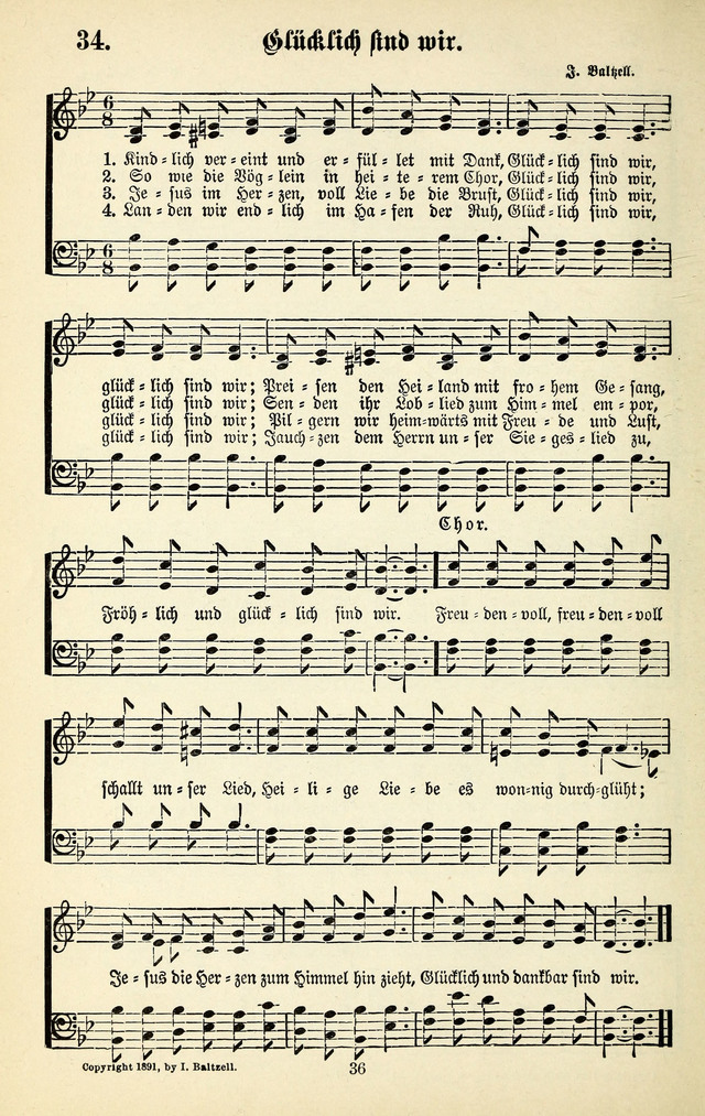 Heils-Lieder, eine Sammlung Geistlicher Lieder für Sonntagsschulen, Jugendvereine page 34