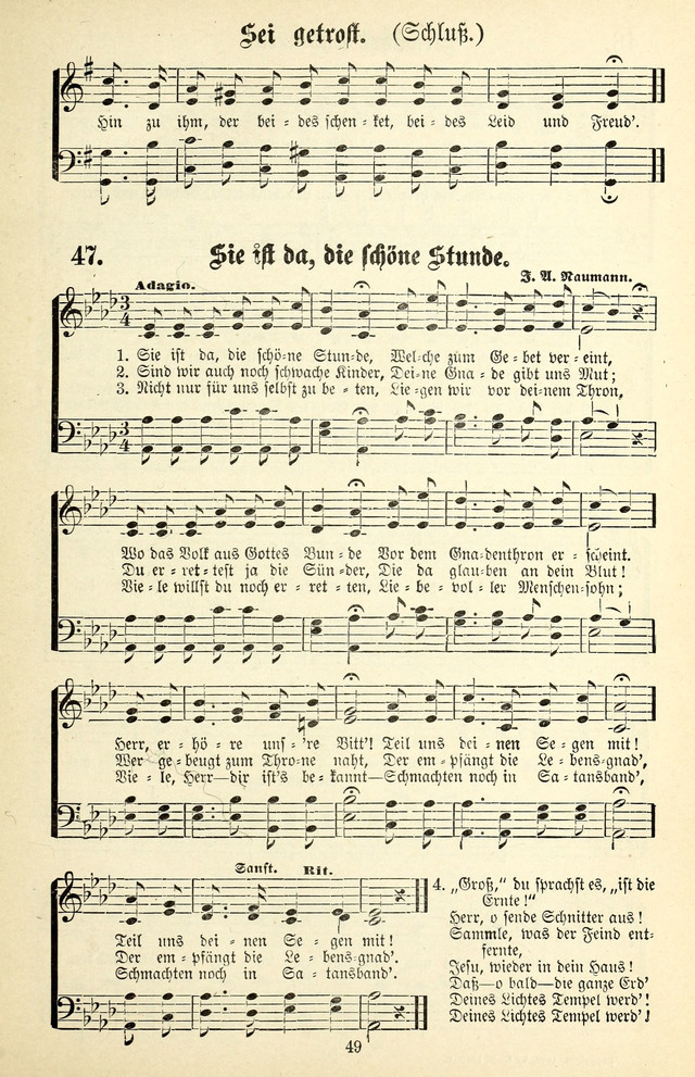 Heils-Lieder, eine Sammlung Geistlicher Lieder für Sonntagsschulen, Jugendvereine page 47