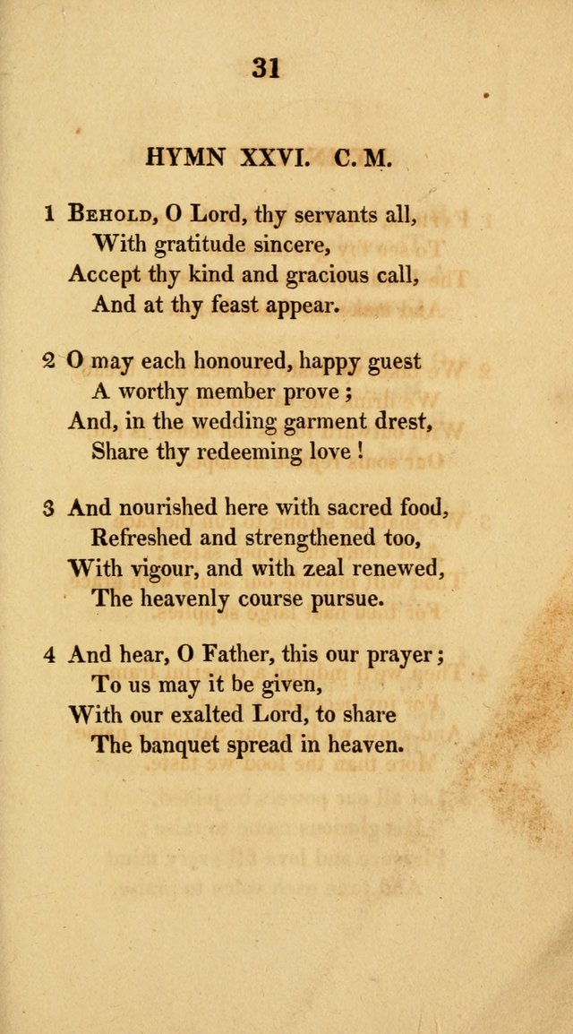 Hymns for the Lords Supper: original and selected. (2nd ed.) page 31