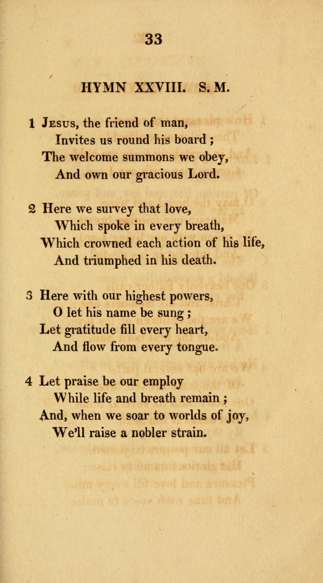 Hymns for the Lords Supper: original and selected. (2nd ed.) page 33