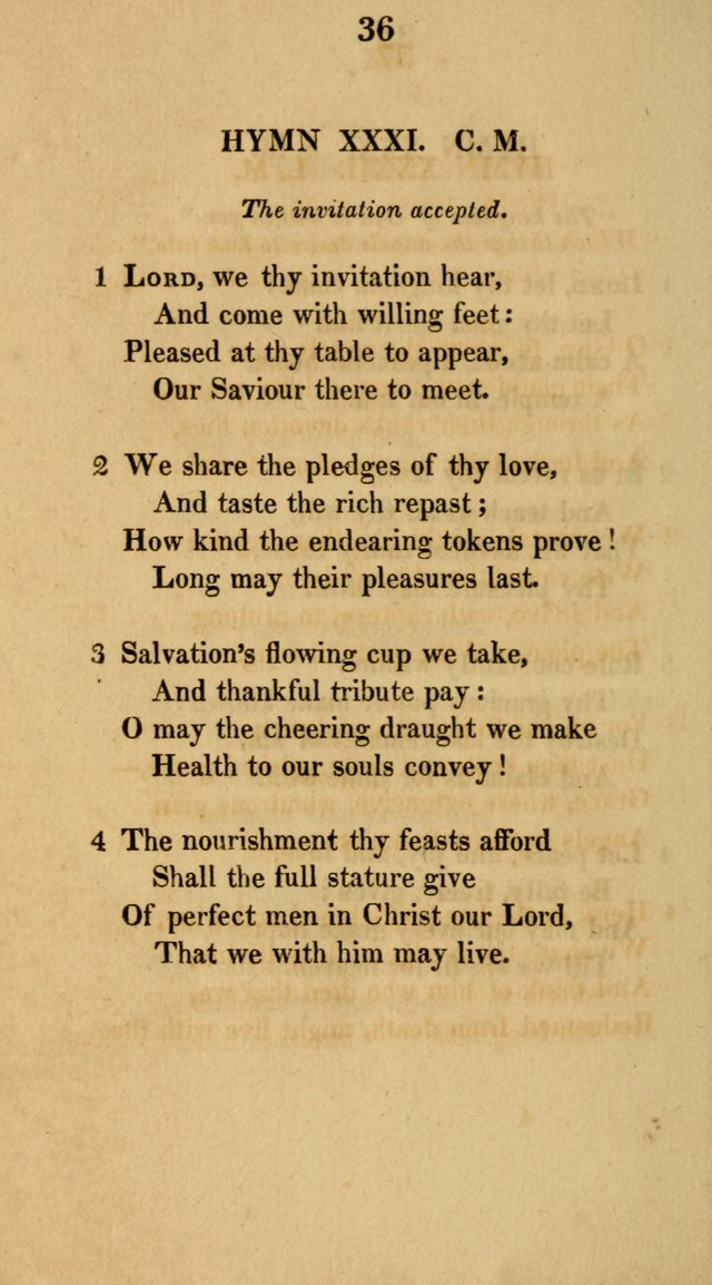 Hymns for the Lords Supper: original and selected. (2nd ed.) page 36