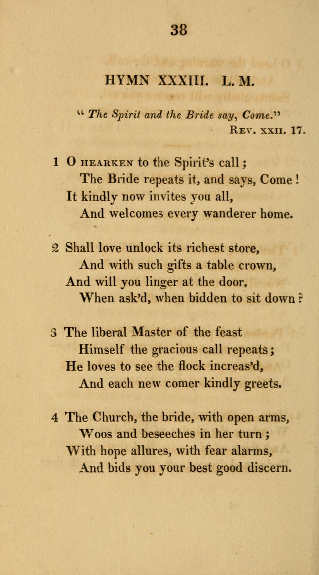 Hymns for the Lords Supper: original and selected. (2nd ed.) page 38