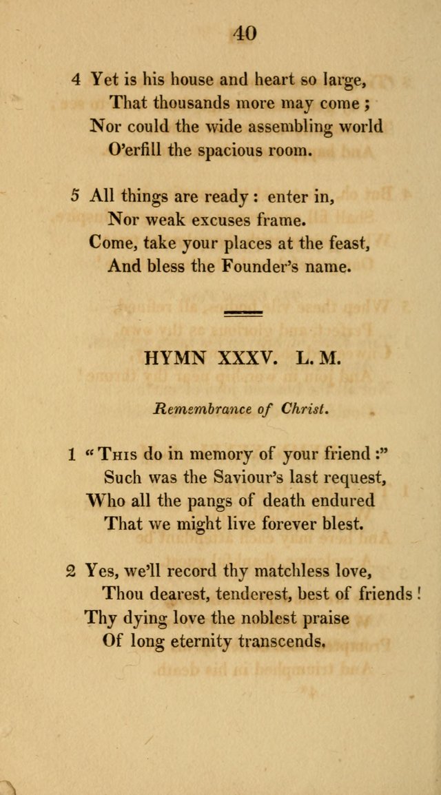 Hymns for the Lords Supper: original and selected. (2nd ed.) page 40