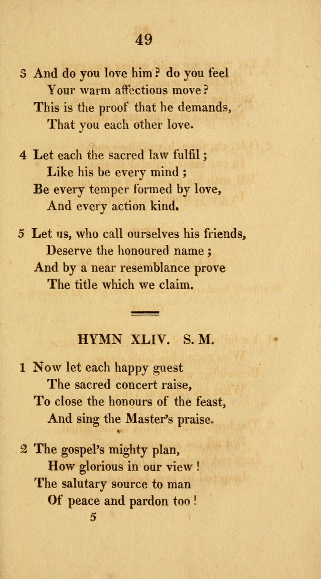 Hymns for the Lords Supper: original and selected. (2nd ed.) page 49