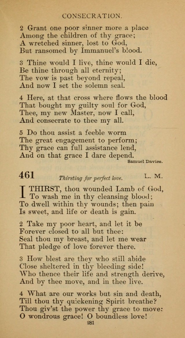 Hymnal of the Methodist Episcopal Church page 281