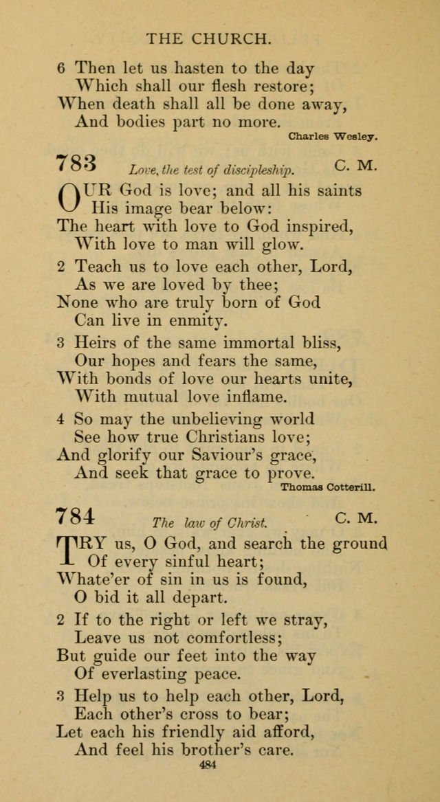 Hymnal of the Methodist Episcopal Church page 484