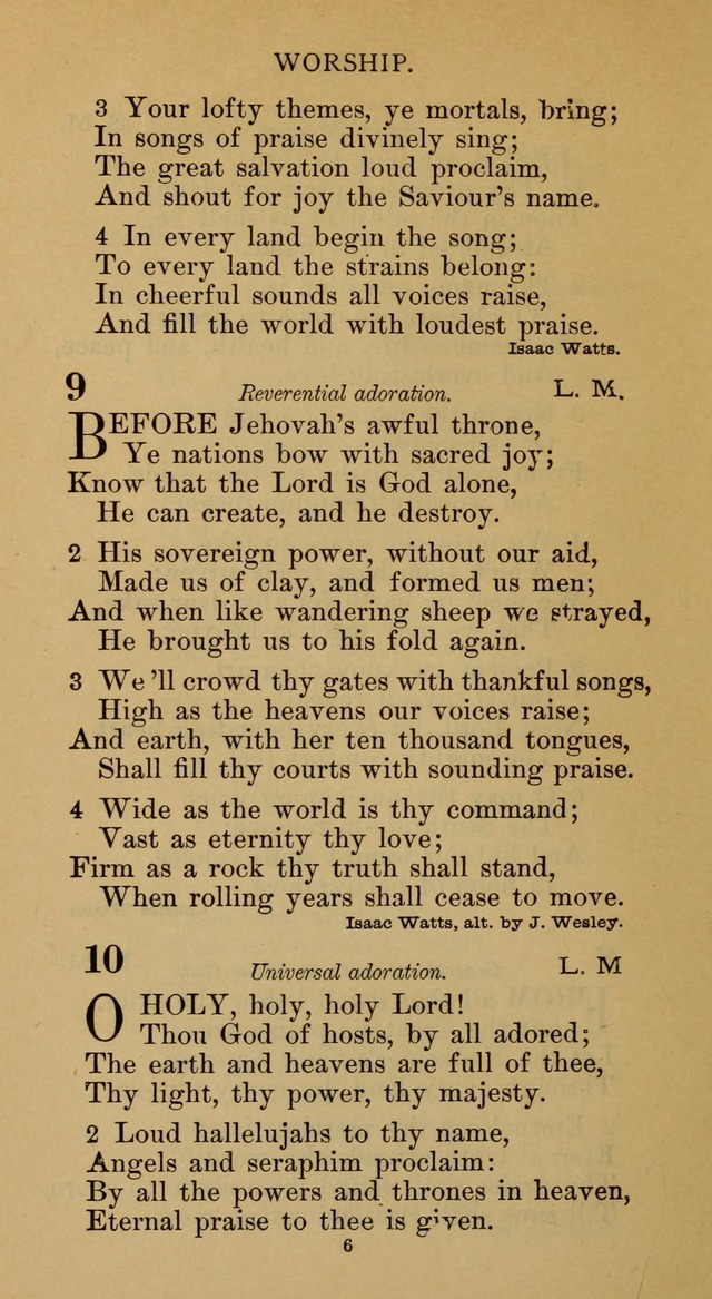 Hymnal of the Methodist Episcopal Church page 6