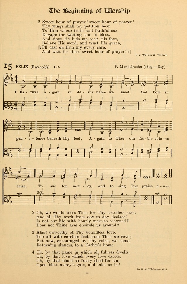Hymns of Worship and Service (Chapel Ed., 4th ed.) page 11