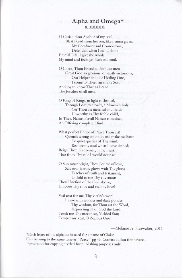 Hymns of Paradise: Hymn poems 2012 page 1