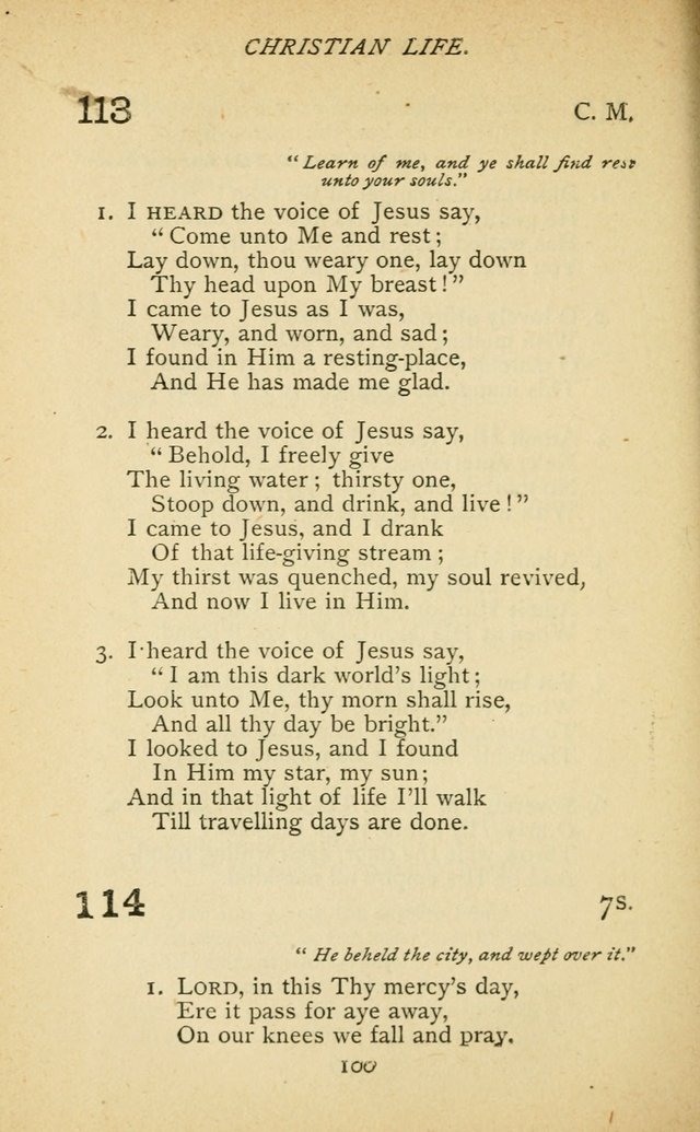 Hymnal of the Presbyterian Church in Canada page 100