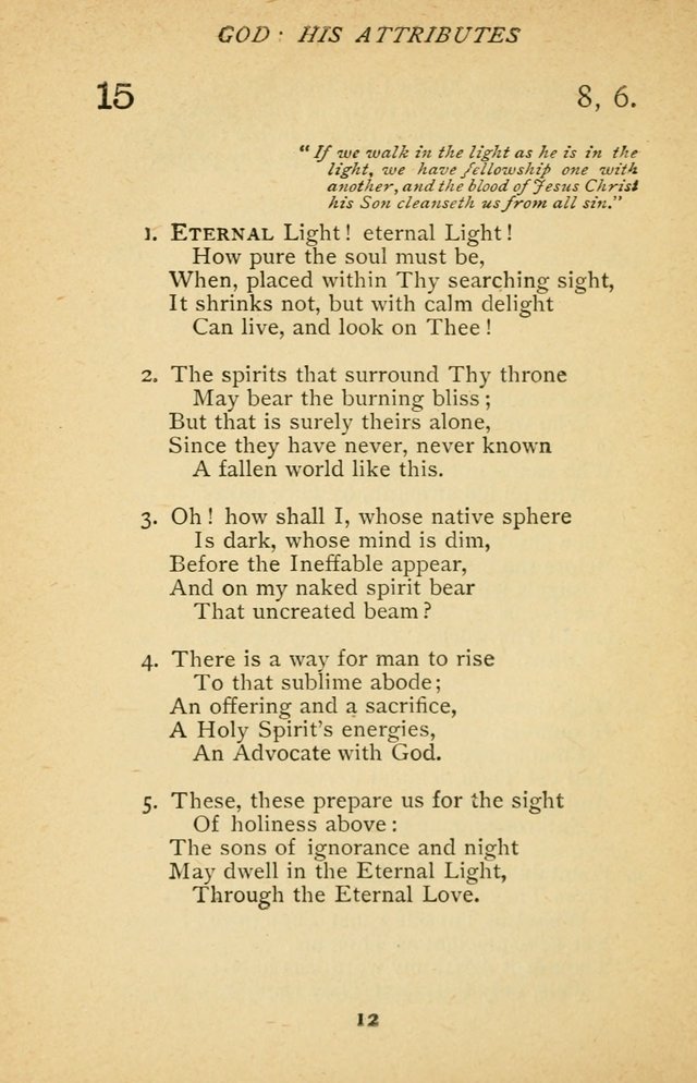 Hymnal of the Presbyterian Church in Canada page 12