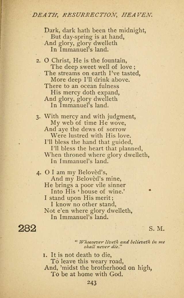 Hymnal of the Presbyterian Church in Canada page 243