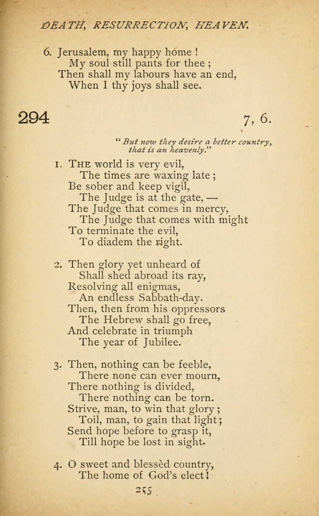 Hymnal of the Presbyterian Church in Canada page 255