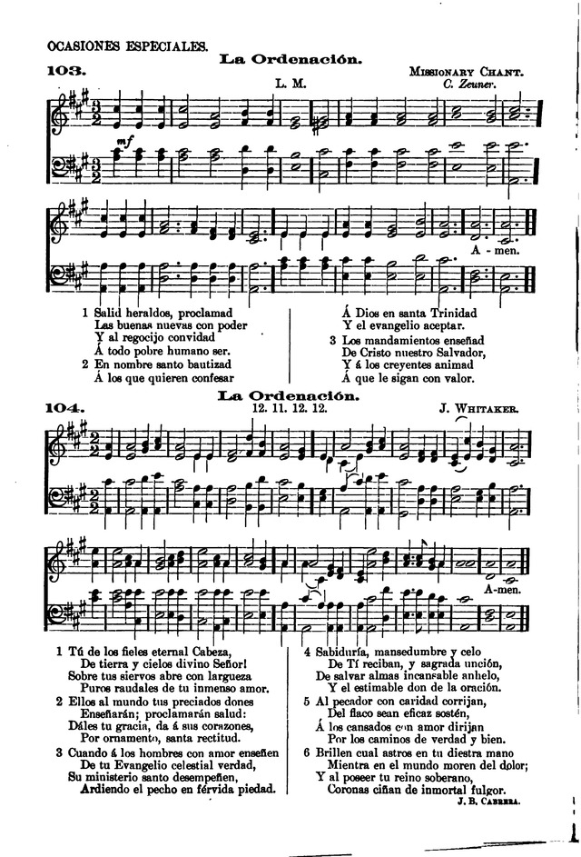 Himnario provisional con los cánticos: Según el uso de la Iglesia Episcopal Americana, para Congregaciones Españoles page 86